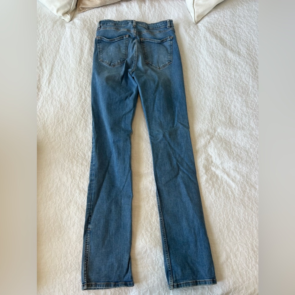 ZARA STRETCH SLIT HIGH RISE JEANS - Picture 5 of 5